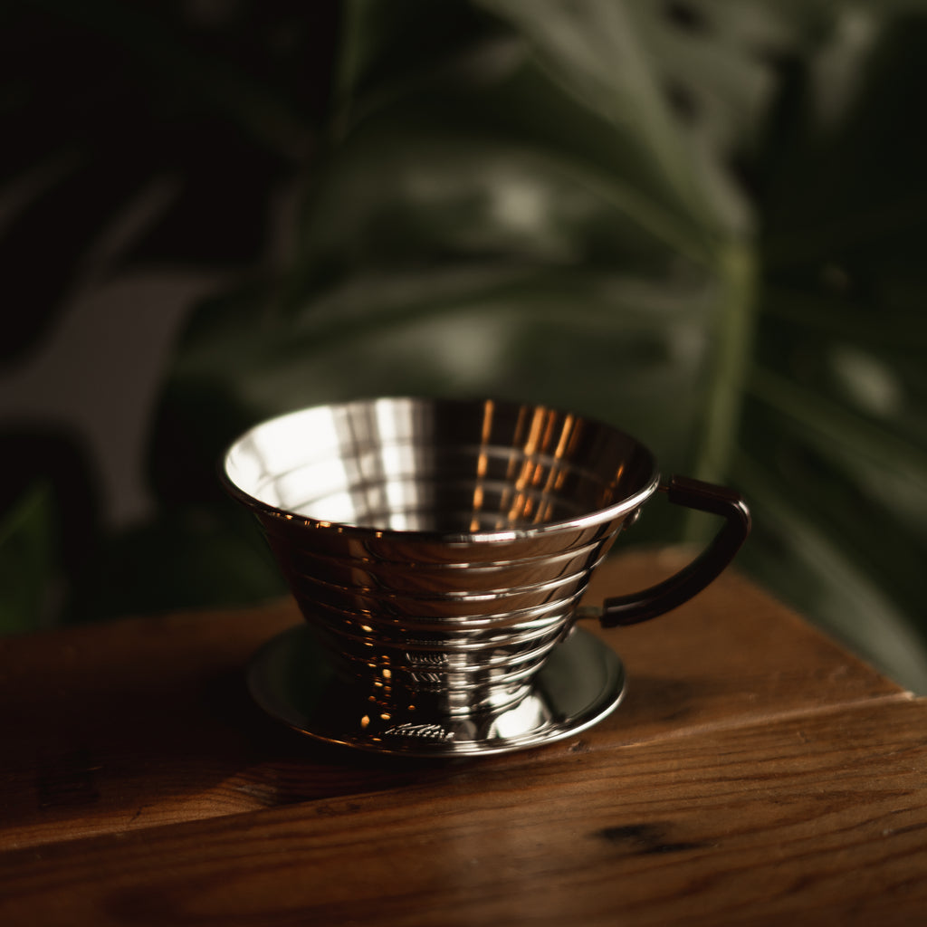 Stainless steel Kalita Wave coffee dripper pour over brewer