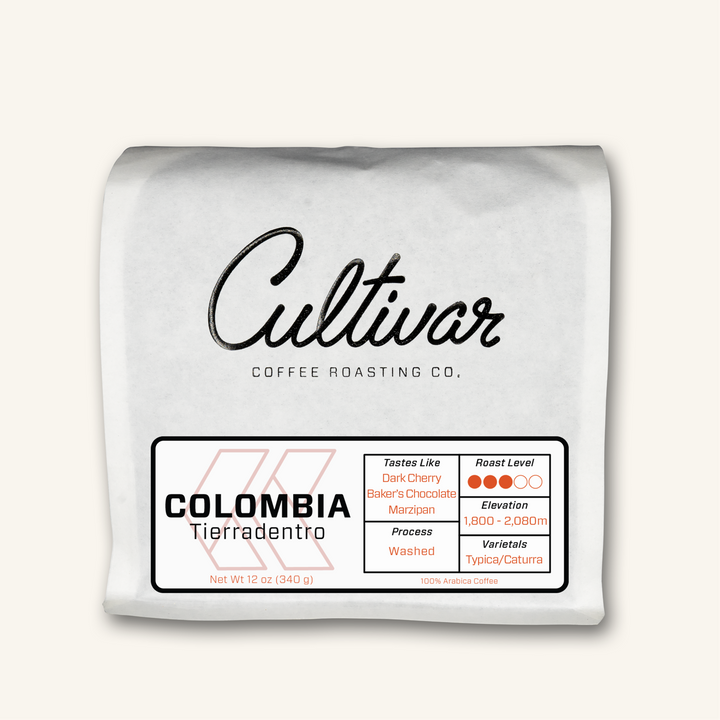 Bag of Cultivar Coffee Colombia Tierradentro, a washed single origin from Cauca