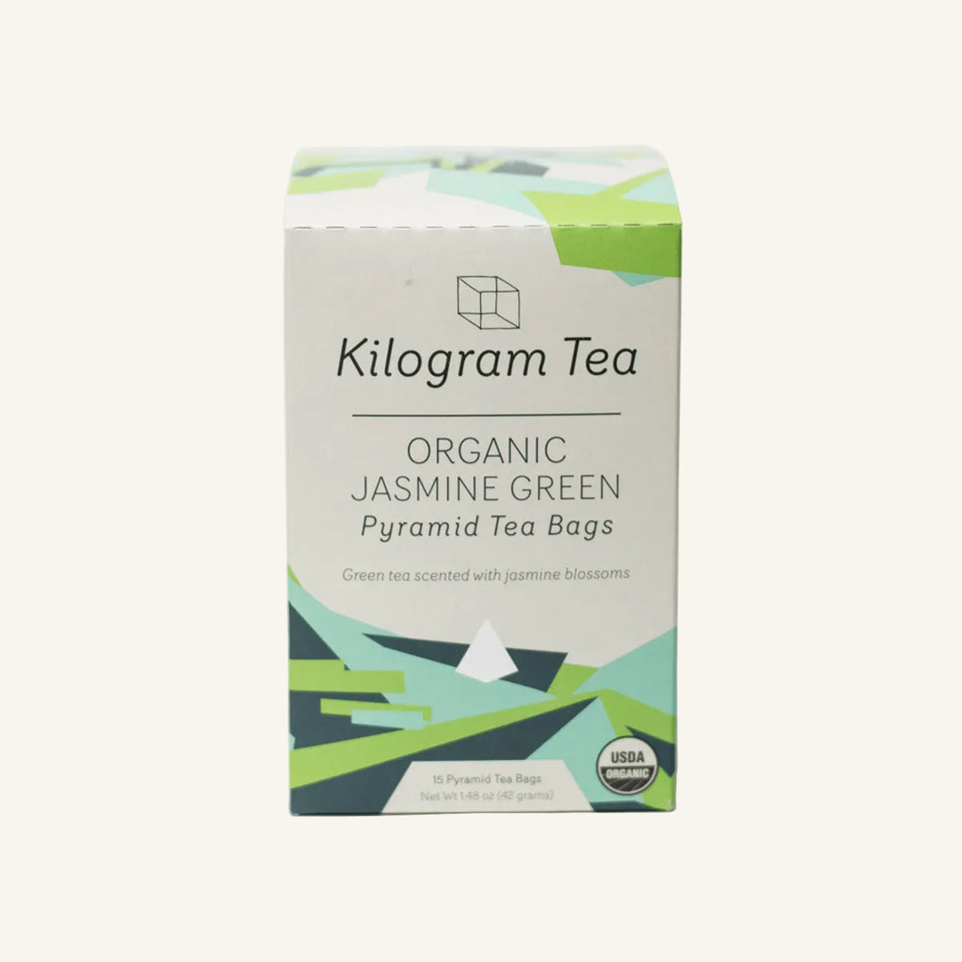 15-count box of Organic Jasmine Green Teabags from Cultivar Coffee Roasting Co.