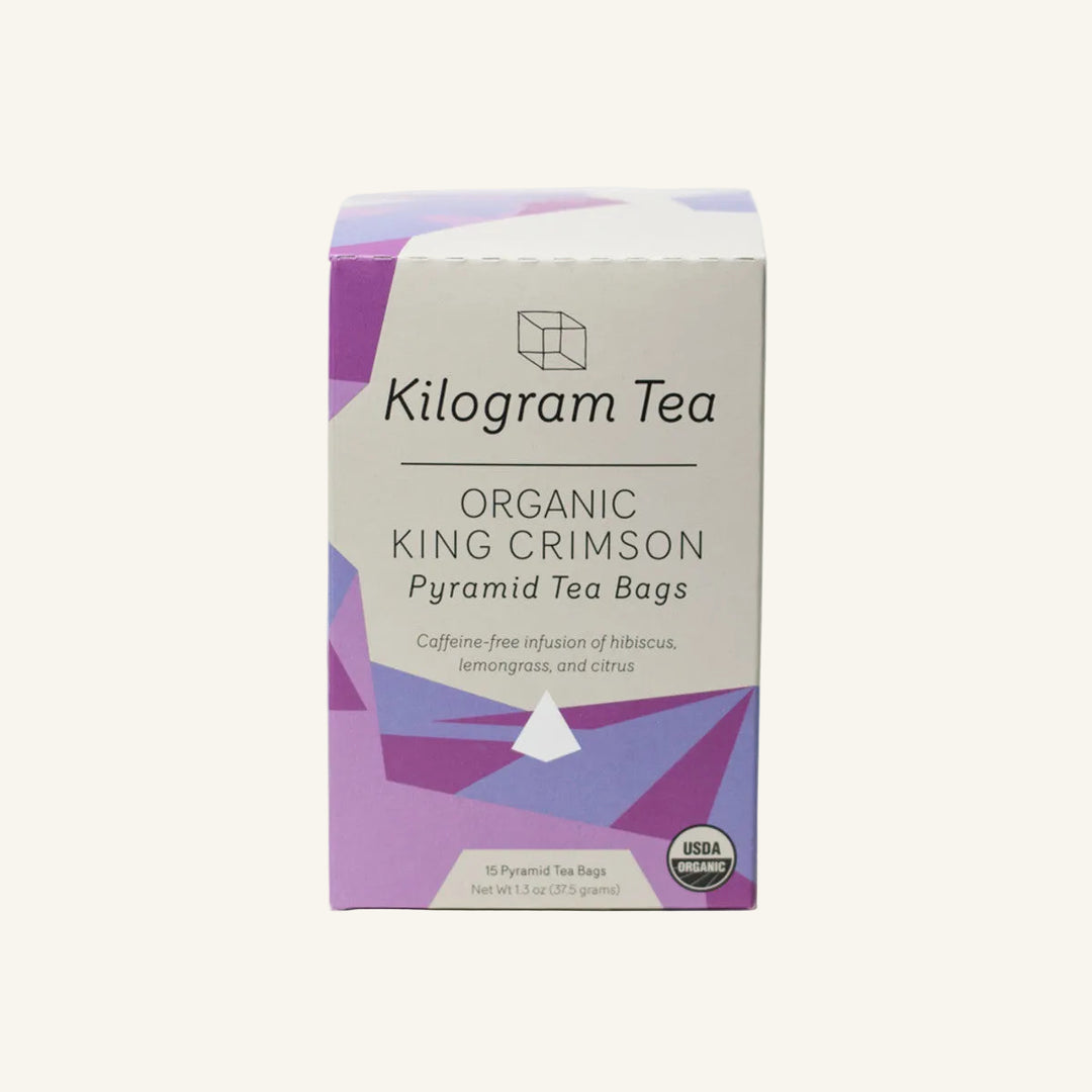 15-count box of Organic King Crimson Teabags from Cultivar Coffee Roasting Co.