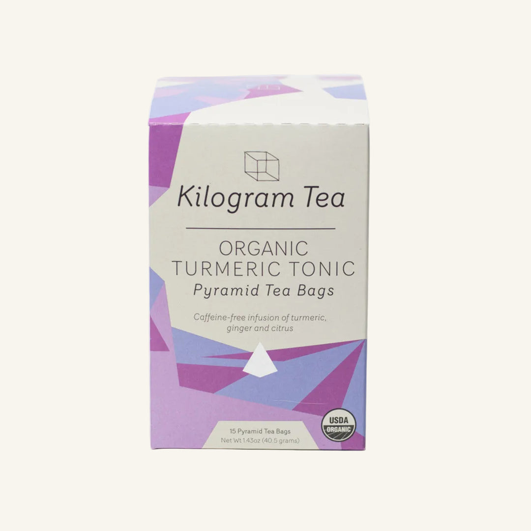 15-count box of Organic Turmeric Tonic Teabags from Cultivar Coffee Roasting Co.