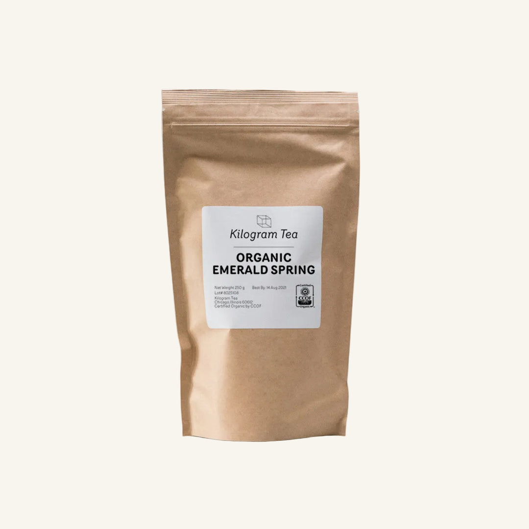 Bag of Organic Emerald Spring Loose Leaf Tea from Cultivar Coffee Roasting Co.