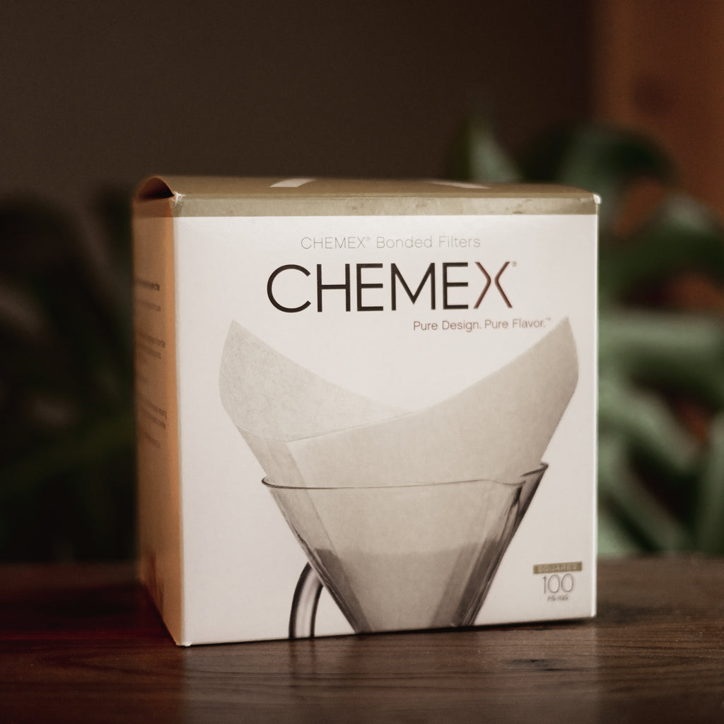 100 count box of Chemex bonded coffee filters